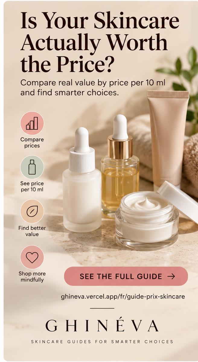 GHINÉVA skincare comparison visual